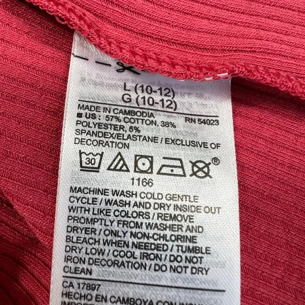 Old Navy‎ Peace Graphic Ribbed Top Love Song Girl’s Large/10-12